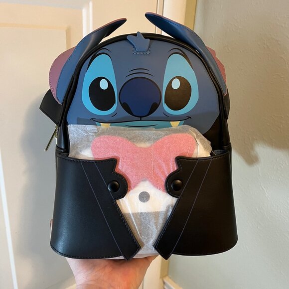 Loungefly - Disney - Vampire Stitch Bow Tie Mini Backpack - Lilo & Stitch - NWT main image 9